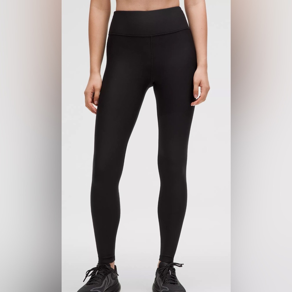 Lululemon Fleece High Rise Running Women’s Leggings Black 28” Size 6